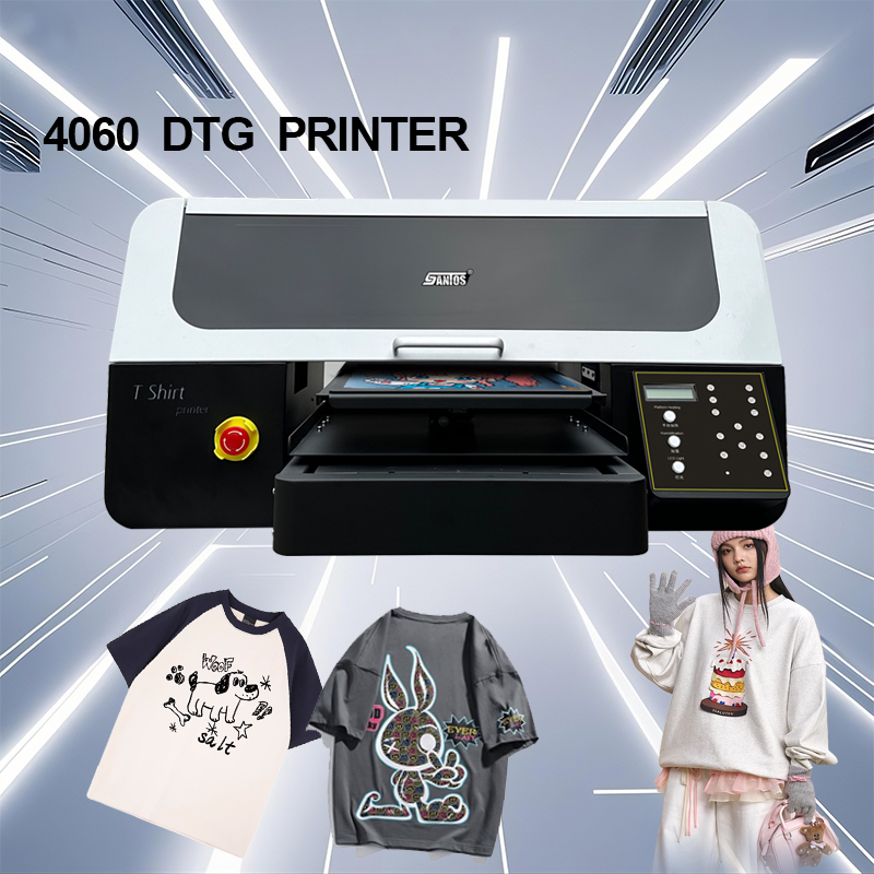 Commercial Shirt Printing - 티셔츠 디지털 프린터 4060 모델 XP600/I1600A1/I3200A1*2