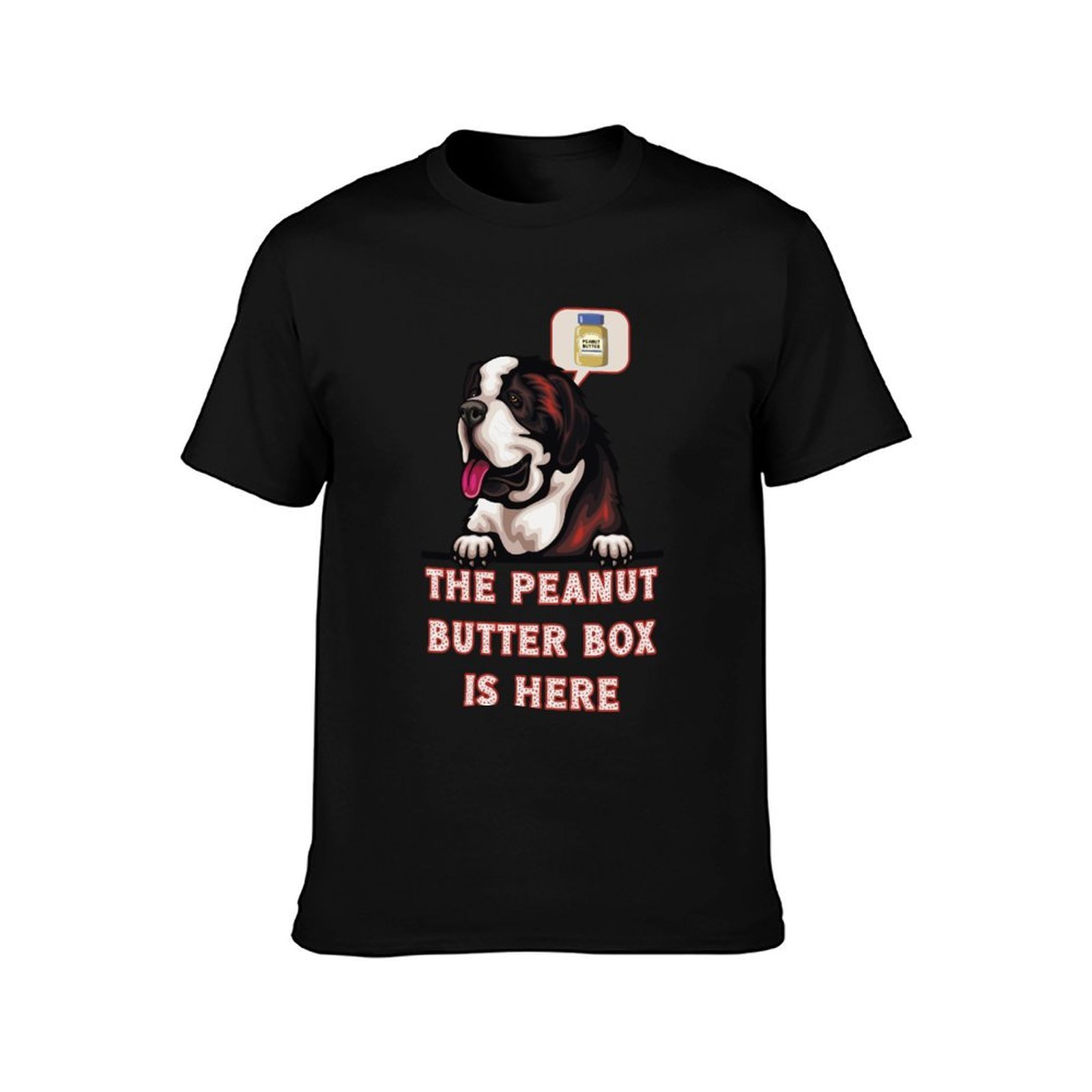 땅콩버터 박스가 왔습니다: 재미있는 세인트 버나드 강아 - Commercial Shirt Printing 리뷰 및 가격
