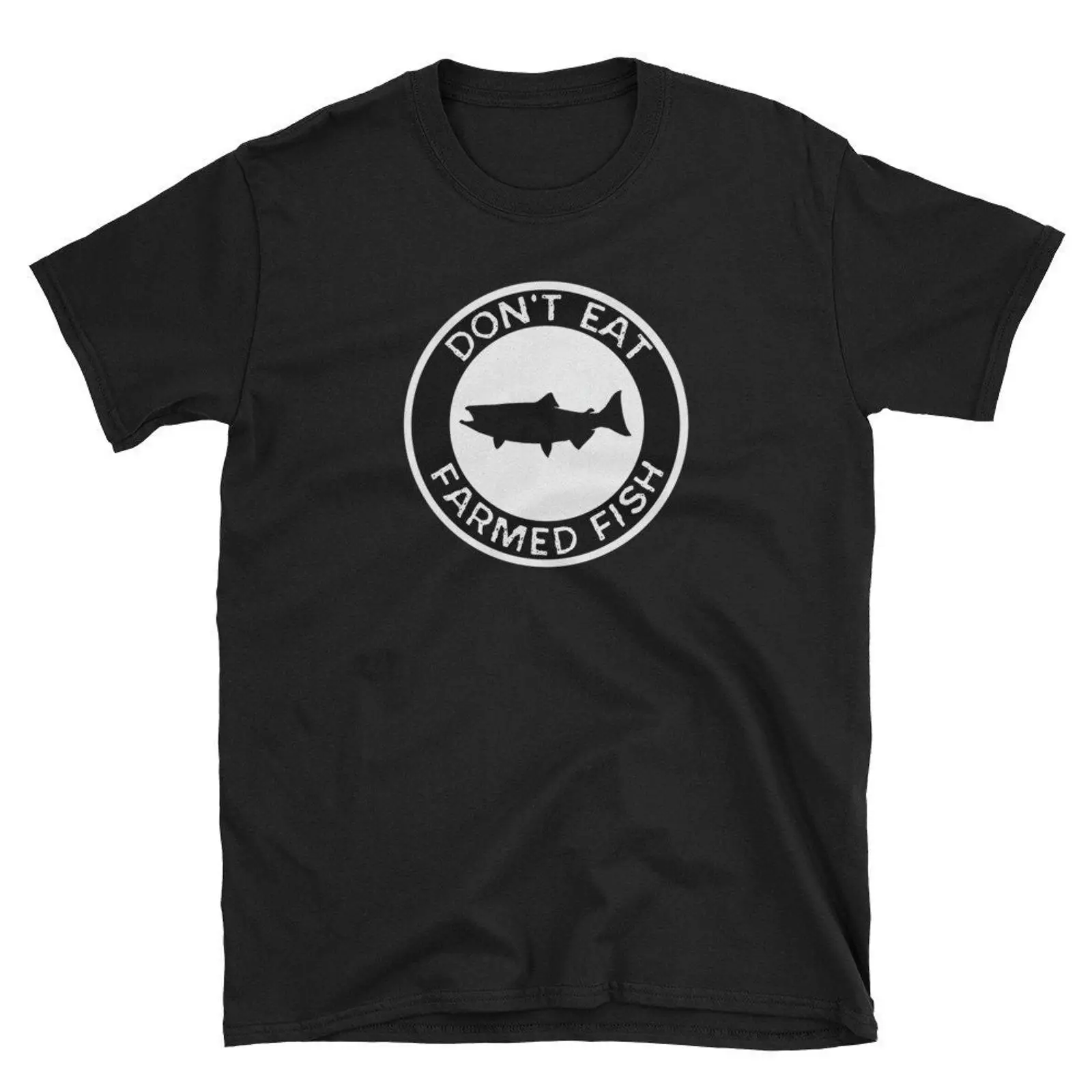 농장에서 키운 생선은 먹지 마세요 재미있는 낚시 티셔츠 - Commercial Shirt Printing 리뷰 및 가격